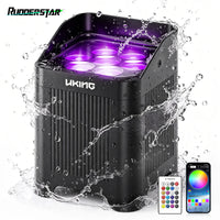 Uplight PAR LED sans fil IP65 sur batterie, 7 LED RGBWA UV 20 W