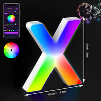 Lettres lumineuses LED RGB 15 cm – lettre X