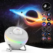 Projecteur galaxie planétarium à météores, 13 disques 4K, veilleuse multicolore