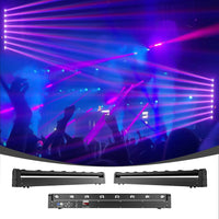 Barre LED à tête mobile 8 x 12 W RGBW, avec ou sans flight case