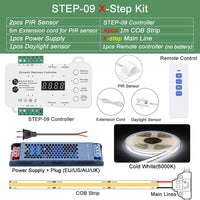 Bande LED escalier COB à détecteur de mouvement – kit en blanc froid 6000 K