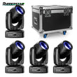 Lot de 4 lyres LED beam 200 W, 7 gobos, DMX, avec ou sans flight case