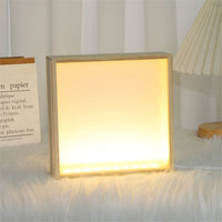 Cadre lumineux LED en bois vierge à personnaliser, carré ou rectangle