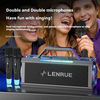 Boombox karaoké Bluetooth – duo qui chante avec deux micros sans fil