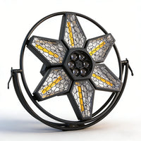 Projecteur vintage étoile – vue de face, éteint