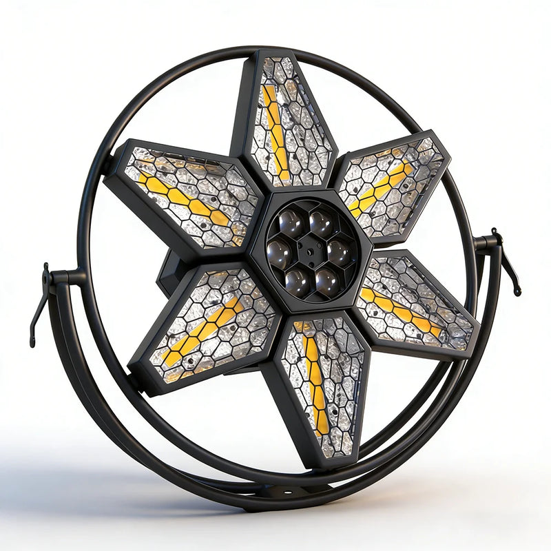 Projecteur vintage étoile – vue de face, éteint
