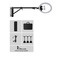 Ring light LED 45-48 cm, trépied au choix, 3 supports téléphone