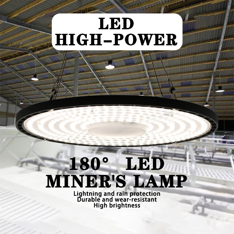 Cloche LED industrielle UFO 100 ou 150 W, IP65, 6000 K