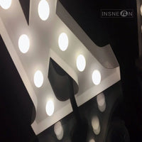 Lettre lumineuse géante à ampoules LED, lettres chapiteau 3D de 70 à 120 cm, blanc ou RGB