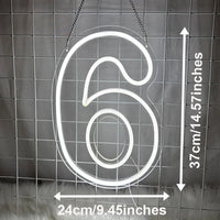 Néon LED mural chiffre ou étoile d'anniversaire – vue 11
