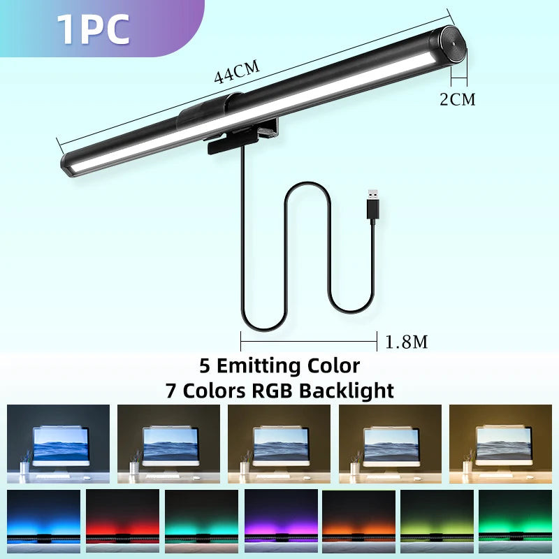 Barre lumineuse écran 44 cm – version RGB avec sept couleurs de rétroéclairage