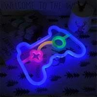 Néon LED manette de jeu gaming, USB, 24 x 16,5 cm