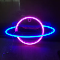 Néon LED déco gaming et chambre, 23 motifs au choix, piles ou USB