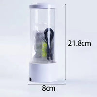 Lampe méduse LED – tube à socle blanc, 21,8 x 8 cm