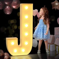 Lettre lumineuse géante à remplir de ballons, A à Z et &, 70, 100 ou 120 cm