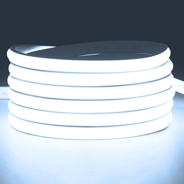 Ruban LED COB 220 V à prise et interrupteur – ruban blanc froid enroulé