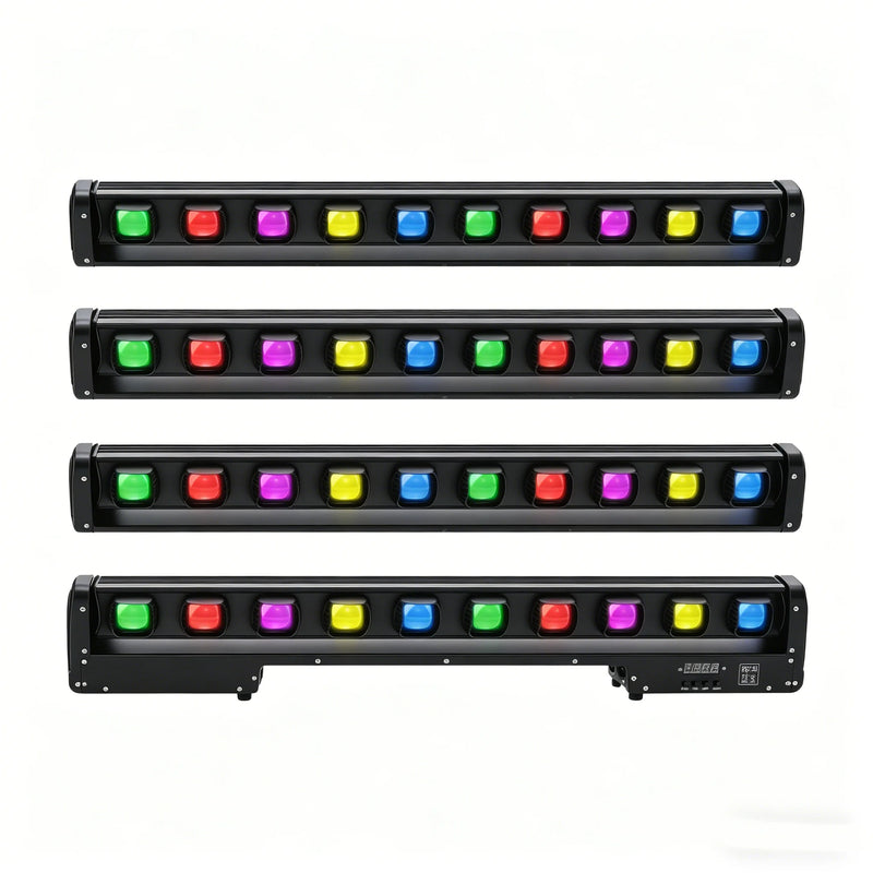 Barre LED à tête mobile 10 faisceaux de 15 W, 99 cm, DMX, à l'unité ou par lot