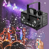 Machine à neige 900 W – neige colorée en concert, pilotée à la télécommande