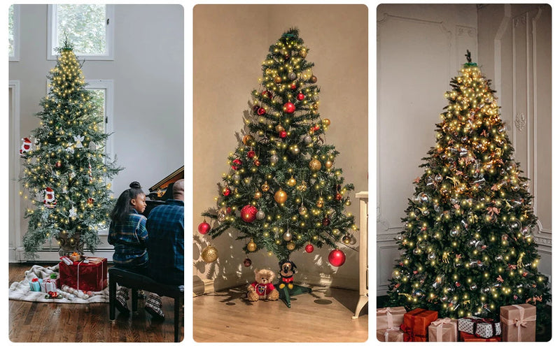Guirlande sapin lumineuse en cascade USB, 8 modes, 200 à 400 LED, 1,5 à 3 m