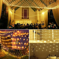 Filet lumineux LED extérieur 220 V, 4 couleurs, 1,5 x 1,5 à 3 x 2 m