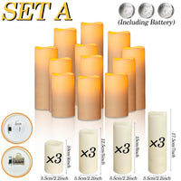 Bougies pilier LED ivoire – vue 23
