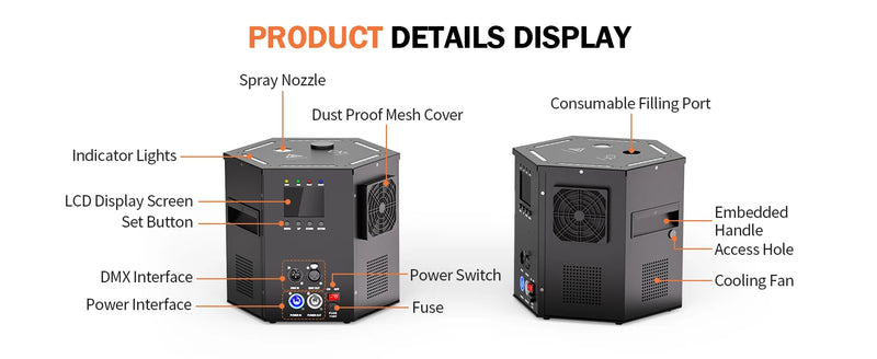 Machine à étincelles froides 700 W – vue 14