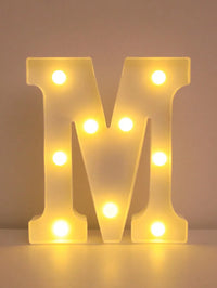 Lettre lumineuse LED 22 cm à piles, A à Z et 0 à 9