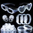 Lots de lunettes, bracelets et bagues lumineux LED blancs pour mariage, de 20 à 50 pièces