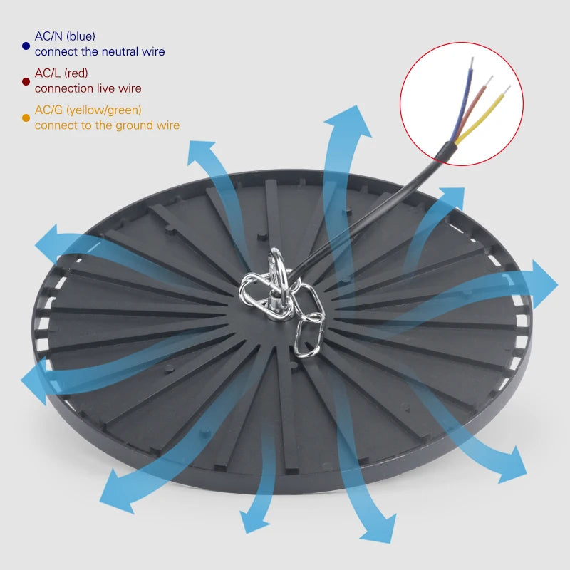 Lampe d'atelier LED UFO – vue 4
