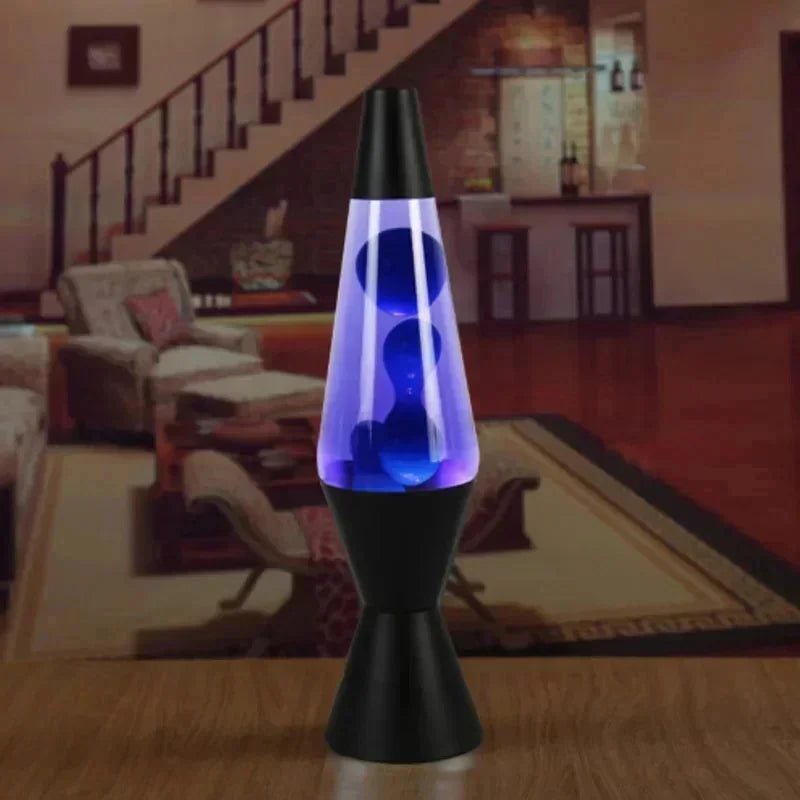Lampe à lave cône 36 cm, base en alliage, 10 coloris