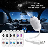 Projecteur galaxie USB tactile – lampe et 12 films dans l'habitacle d'une voiture
