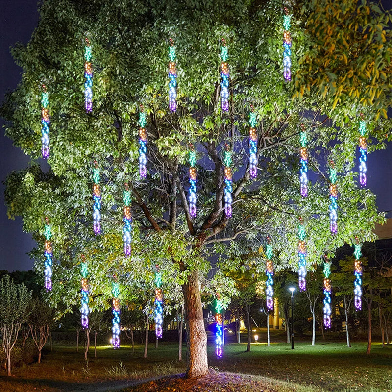 Guirlande lumineuse pluie de météores LED 220 V, 1 ou 3 brins de 1,5 m, 120 à 360 LED