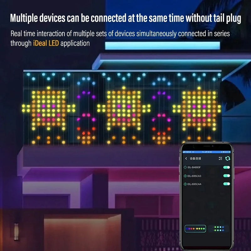 Rideau lumineux LED intelligent USB avec application, 1 à 3 m