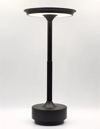 Lampe de table sans fil à disque – version noire vue de face