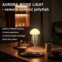 Lampe méduse LED, veilleuse rechargeable à 9 tentacules, télécommande