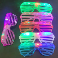 Lunettes LED lumineuses à lamelles pour soirée, 3 modes, lots de 5 à 50 pièces