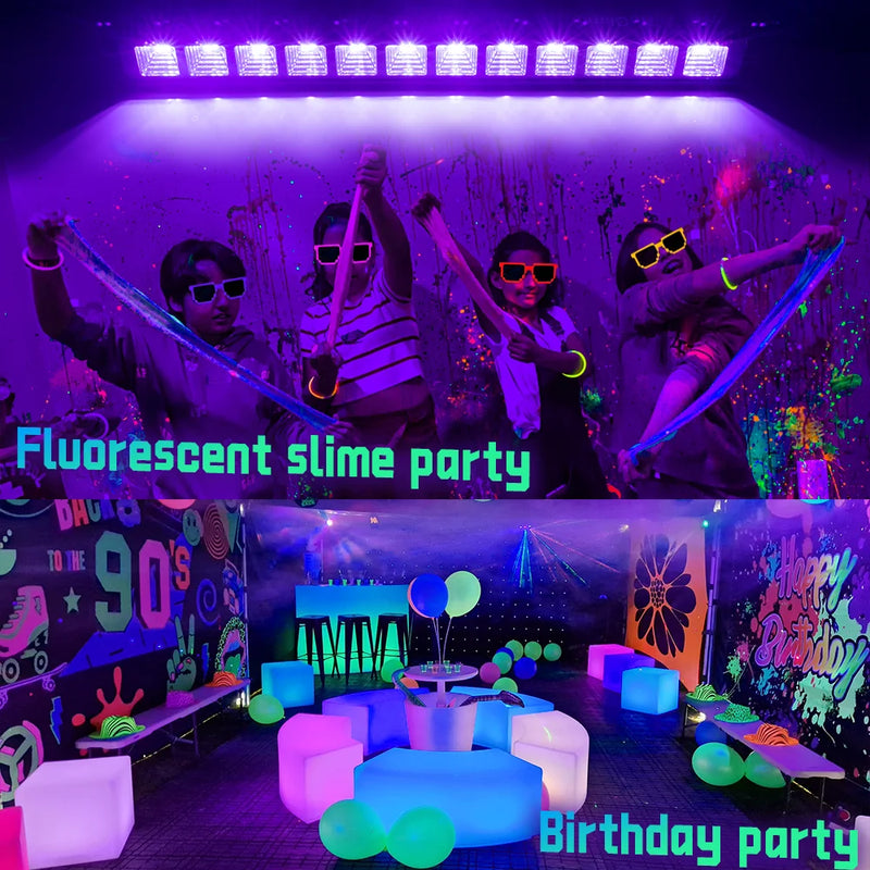 Barre lumière noire UV 40 LED – soirée slime et anniversaire en lumière noire