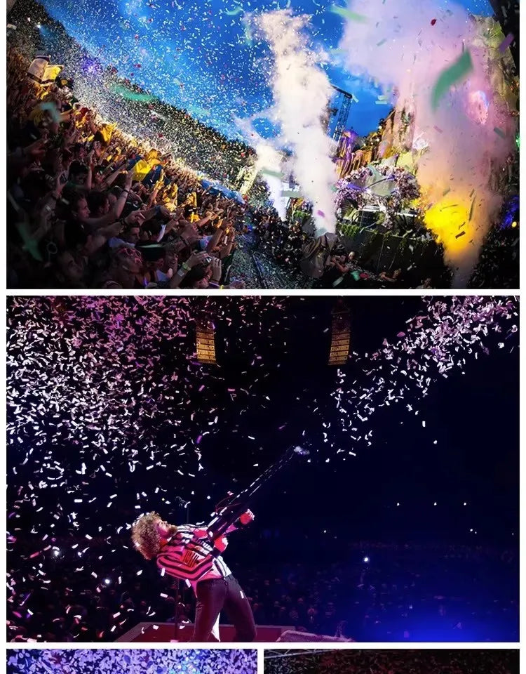 Canon à confettis double tête – confettis en festival