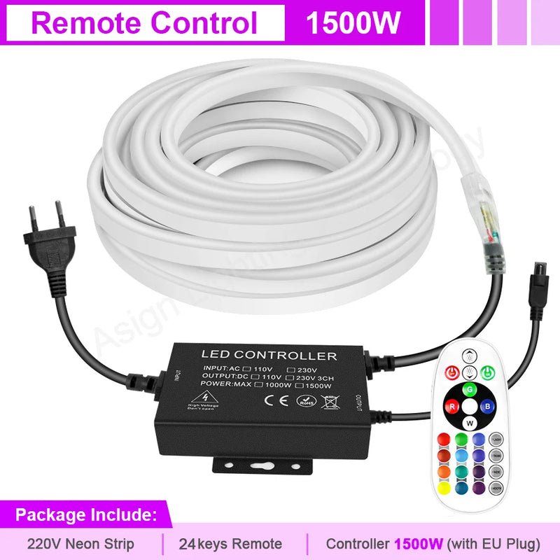 Ruban néon LED RGB 220 V – vue 7