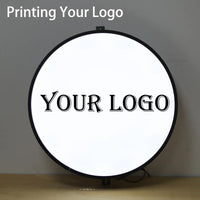 Caisson lumineux rond 50 cm LED à logo personnalisable – autre gabarit de logo