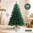 Sapin de Noël artificiel en PVC vert, avec ou sans guirlande LED USB, 1,2 à 3 m