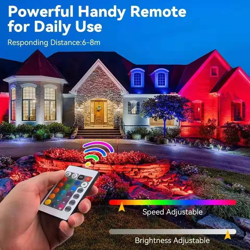 Projecteur LED extérieur RGB IP66 avec télécommande, 30, 50 ou 100 W