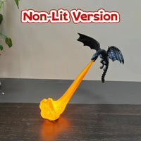 Dragon cracheur de feu – version sans lumière, flamme orange