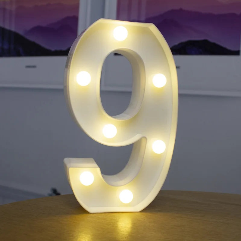 Lettres et chiffres lumineux LED à piles – vue 22