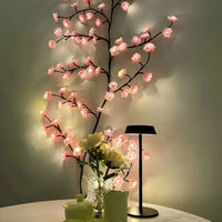 Arbre lumineux cerisier USB, fleurs roses ou bleues, 72 à 144 LED