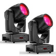Lot de 2 lyres LED beam 200 W, 18 prismes, 7 gobos, DMX
