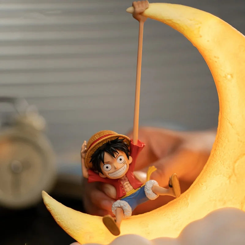 Lampe lune Luffy One Piece rechargeable, veilleuse à 3 intensités, 20 cm