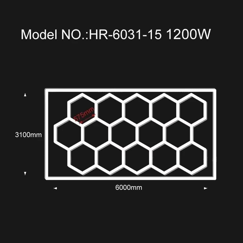 Éclairage LED hexagonal – vue 15