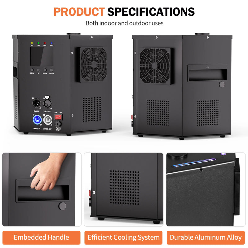 Machine à étincelles froides 700 W – poignée intégrée, refroidissement et boîtier en aluminium