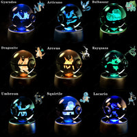 Lampe 3D Pokémon – planche de modèles : Dracolosse, Arceus, Rayquaza et d'autres